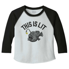 This Is Lit Baseball T-Shirt-Direct To Garment Print-Brisco Baby