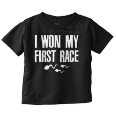 Won The Race Infant Toddler T Shirt-Direct To Garment Print-Brisco Baby
