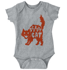 Scaredy Cat Romper Bodysuit-Direct To Garment Print-Brisco Baby