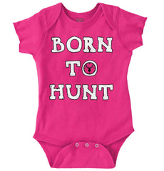Cute Born To Hunt Deer Romper Bodysuit-Direct To Garment Print-Brisco Baby