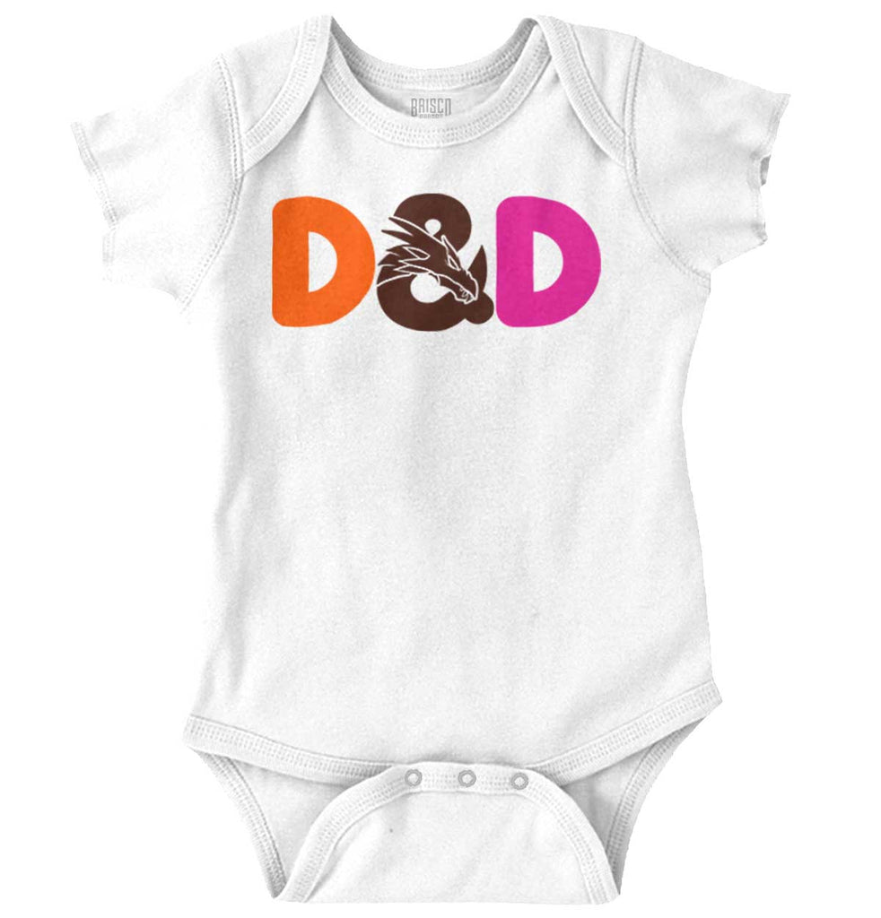 Dungeons Fantasy Tabletop Gamer Romper Bodysuit-Direct To Garment Print-Brisco Baby