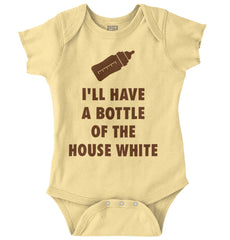 House White Romper Bodysuit-Direct To Garment Print-Brisco Baby