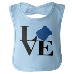 Love Badge Infant Baby Bib-Direct To Garment Print-Brisco Baby