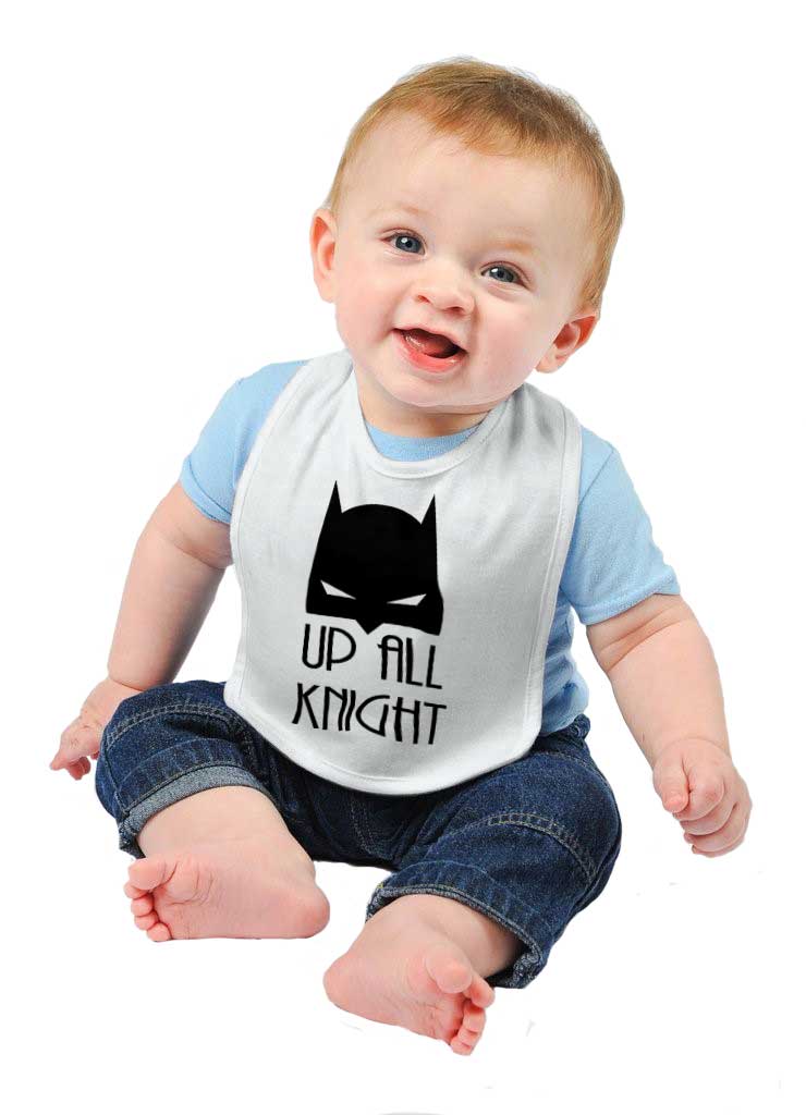 Up All Knight Infant Baby Bib-Direct To Garment Print-Brisco Baby