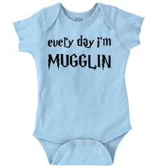Every Day I'm Mugglin' Romper Bodysuit-Direct To Garment Print-Brisco Baby