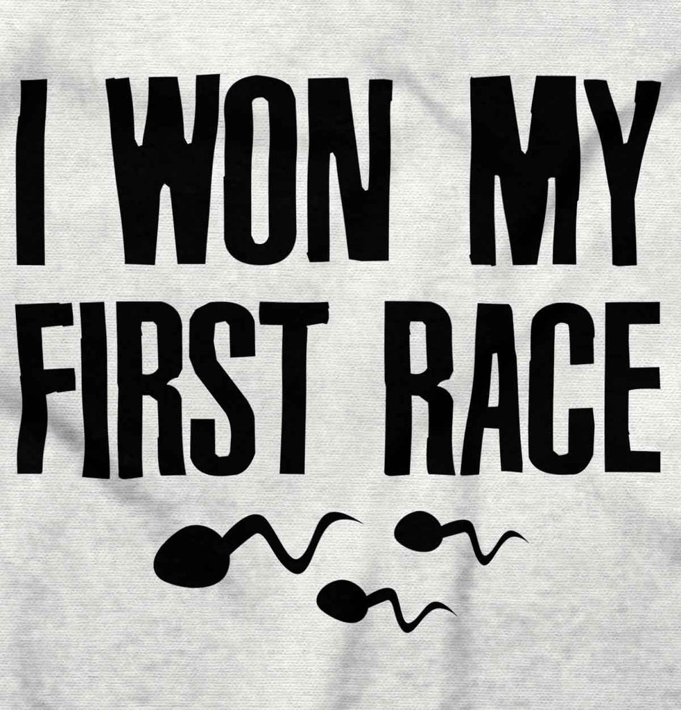 Won The Race Infant Baby Bib-Direct To Garment Print-Brisco Baby