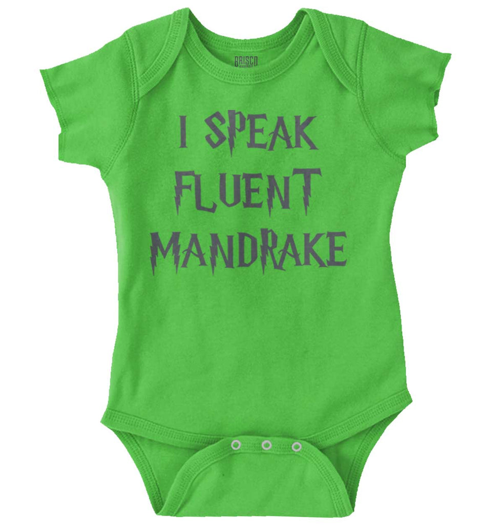 Speak Fluent Mandrake Romper Bodysuit-Direct To Garment Print-Brisco Baby