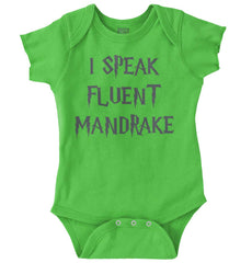 Speak Fluent Mandrake Romper Bodysuit-Direct To Garment Print-Brisco Baby