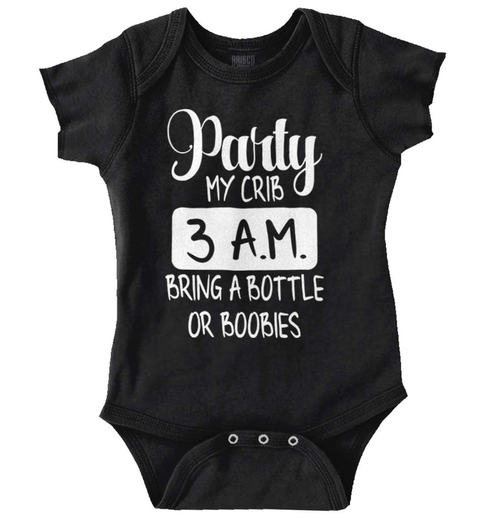 Party At My Crib Romper Bodysuit-Direct To Garment Print-Brisco Baby
