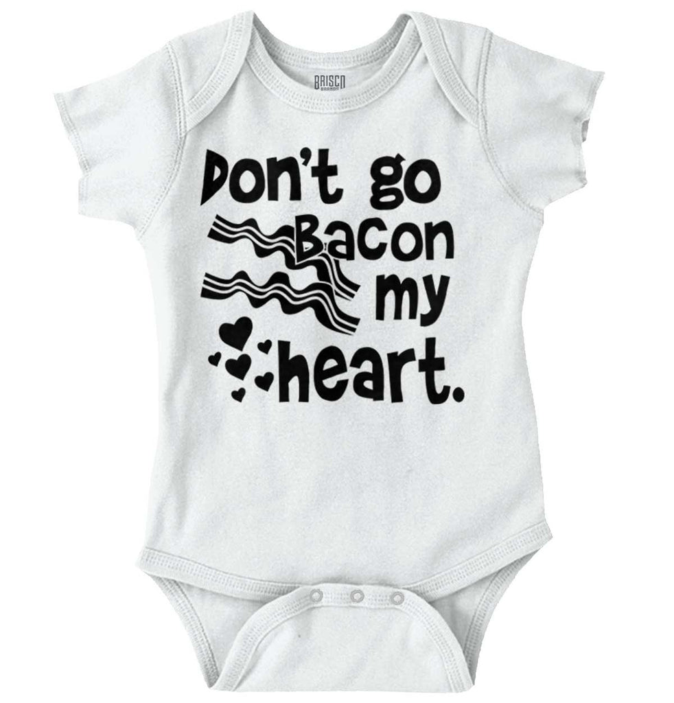 Don't Bacon my Heart Romper Bodysuit-Direct To Garment Print-Brisco Baby