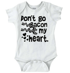 Don't Bacon my Heart Romper Bodysuit-Direct To Garment Print-Brisco Baby
