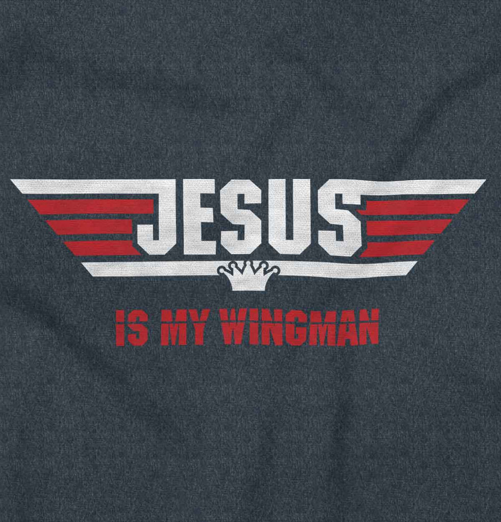 Jesus Is My Wingman Toddler Football Jersey Tee-Direct To Garment Print-Brisco Baby