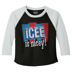 Icee Is Nicey Toddler Baseball-Direct To Garment Print-Brisco Baby