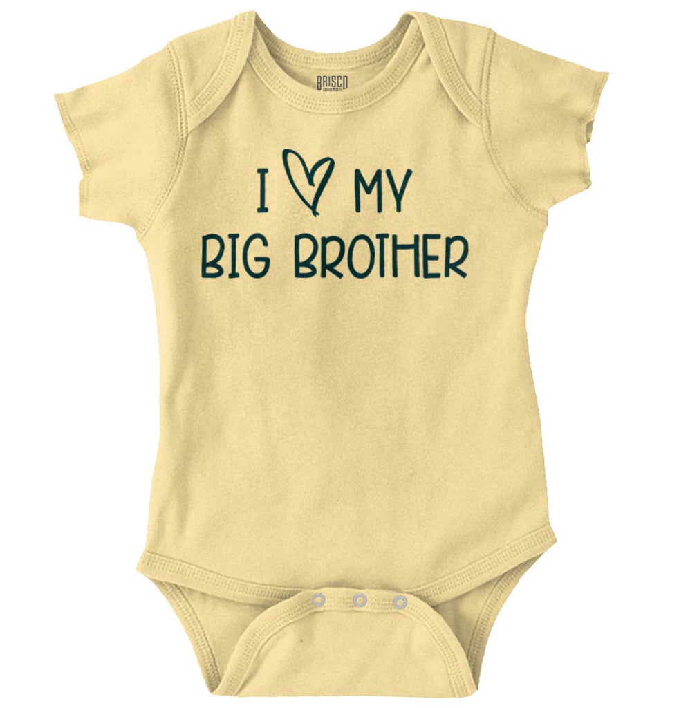 I Love My Big Brother Romper Bodysuit-Direct To Garment Print-Brisco Baby