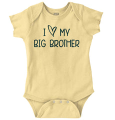 I Love My Big Brother Romper Bodysuit-Direct To Garment Print-Brisco Baby