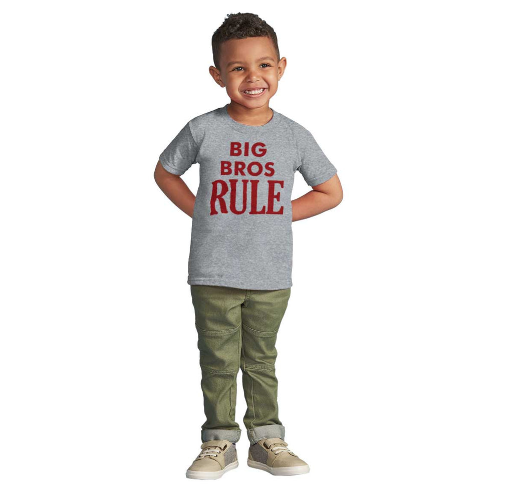 Big Bros Rule Infant Toddler T Shirt-Direct To Garment Print-Brisco Baby