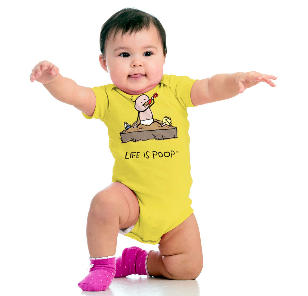 Eating Sand Romper Bodysuit-Direct To Garment Print-Brisco Baby