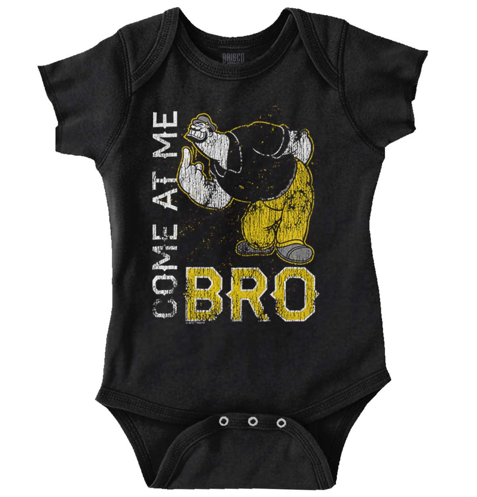 Come At Me Bro Romper Bodysuit-Direct To Garment Print-Brisco Baby