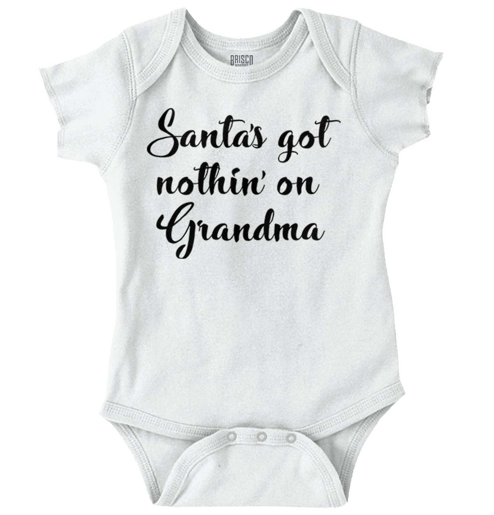 Nothin' On Grandma Romper Bodysuit-Direct To Garment Print-Brisco Baby