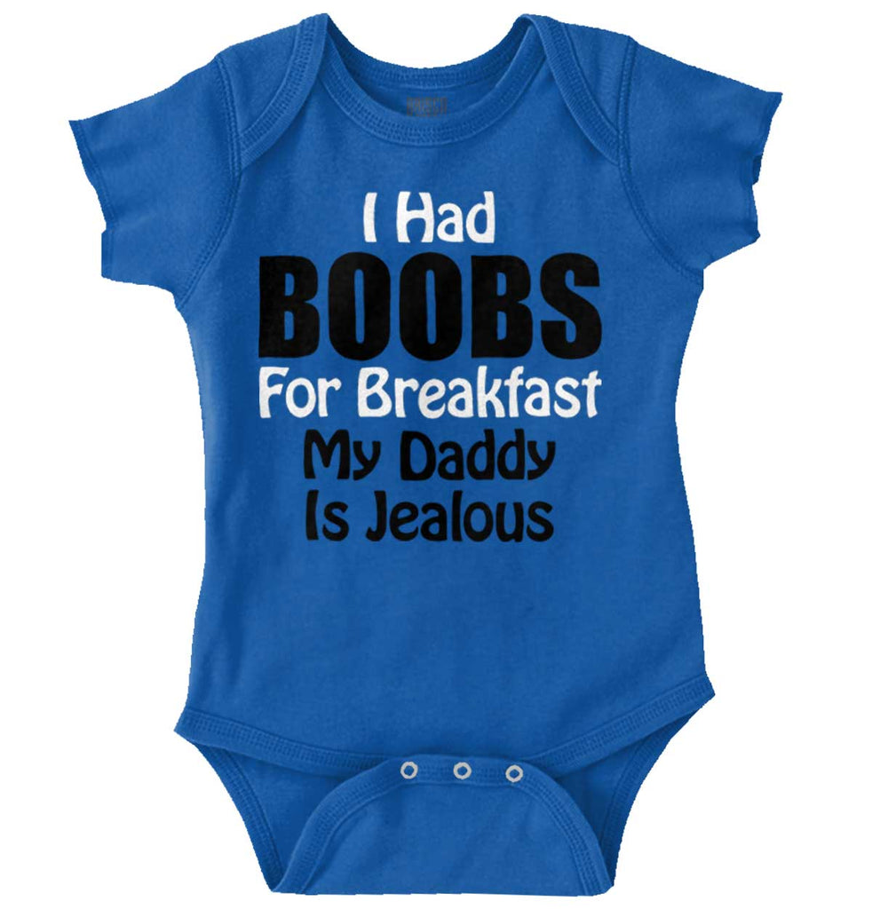 Dad Is Jealous Romper Bodysuit-Direct To Garment Print-Brisco Baby