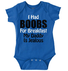Dad Is Jealous Romper Bodysuit-Direct To Garment Print-Brisco Baby