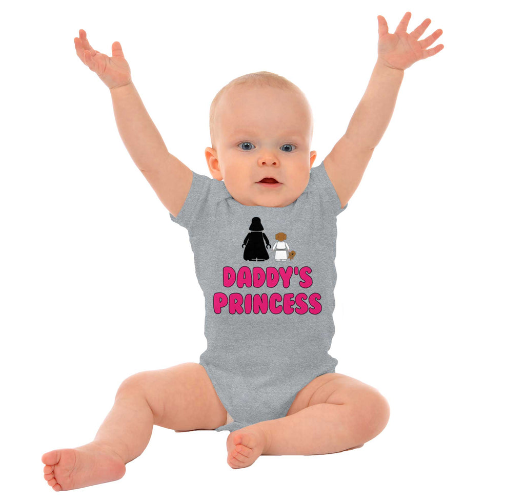 Daddy's Princess Romper Bodysuit-Direct To Garment Print-Brisco Baby