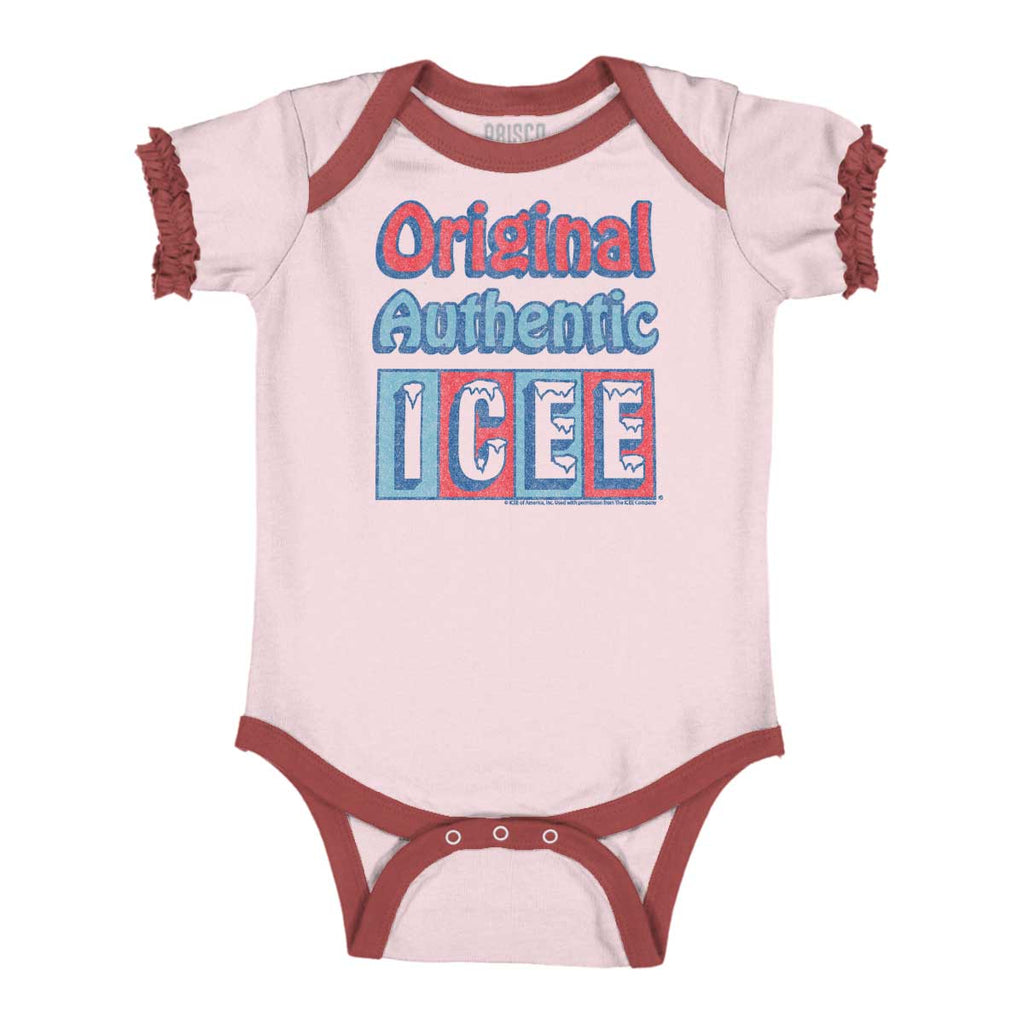 Original Authentic Baby Ruffled Trim Romper-Direct To Garment Print-Brisco Baby