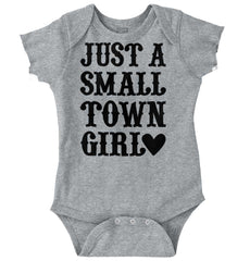 Small Town Girl Romper Bodysuit-Direct To Garment Print-Brisco Baby