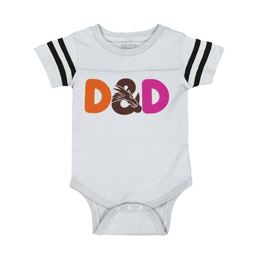 Dungeons Fantasy Tabletop Gamer Football Romper Bodysuit-Direct To Garment Print-Brisco Baby