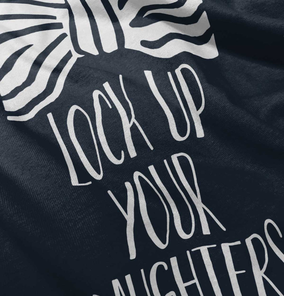 Lock Up Your Daughters Romper Bodysuit-Direct To Garment Print-Brisco Baby