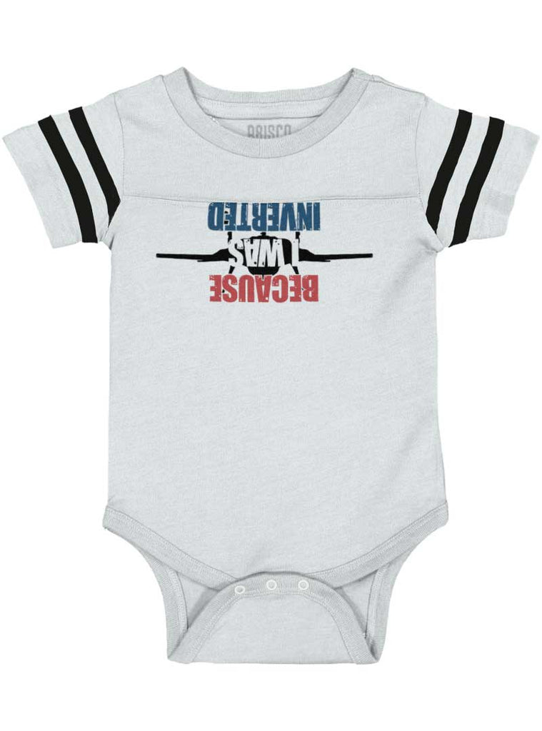 I'm Inverted Football Romper Bodysuit-Direct To Garment Print-Brisco Baby