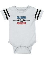 I'm Inverted Football Romper Bodysuit-Direct To Garment Print-Brisco Baby