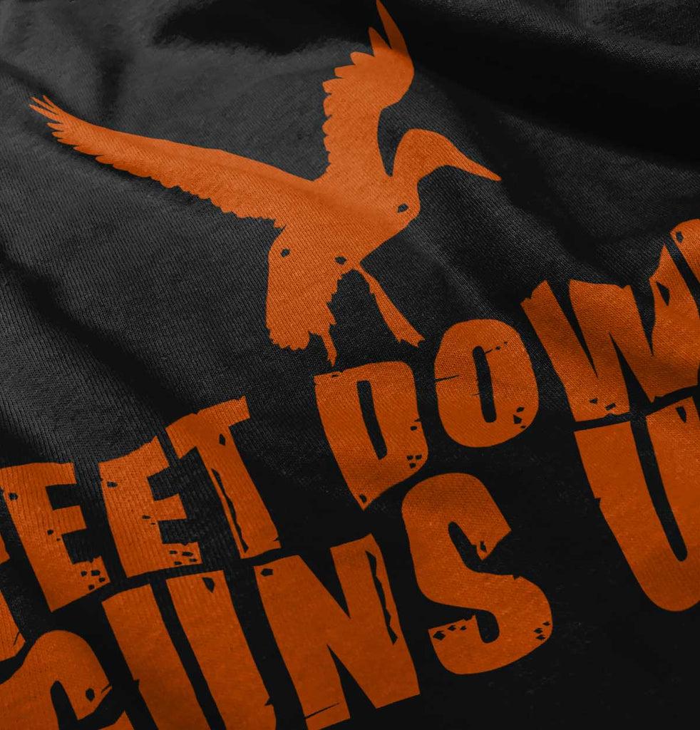 Feet Down Guns Up Duck Romper Bodysuit-Direct To Garment Print-Brisco Baby