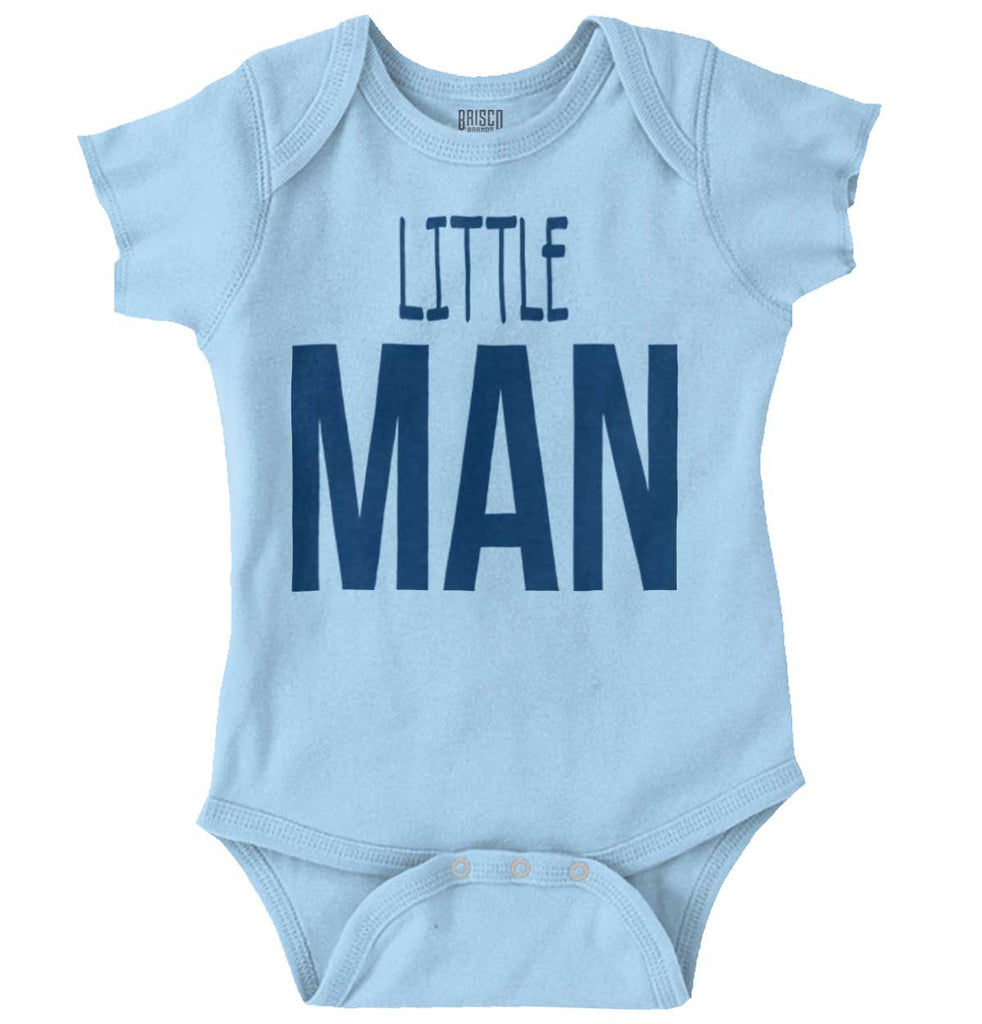 Little Man Romper Bodysuit-Direct To Garment Print-Brisco Baby
