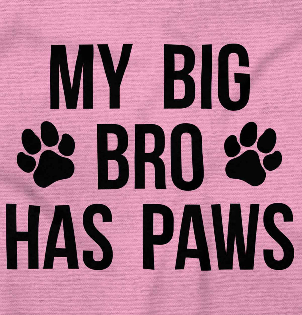 Big Bro Has Paws Toddler Baseball-Direct To Garment Print-Brisco Baby