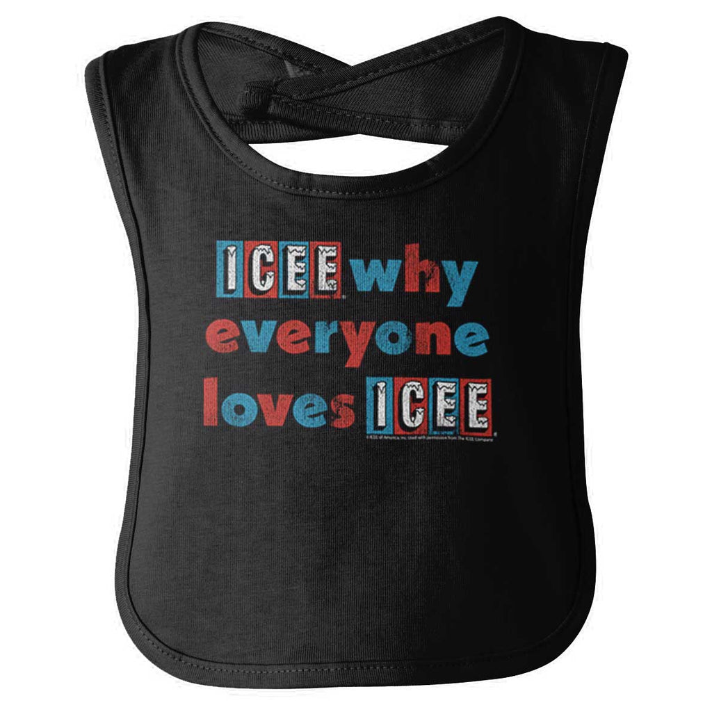 Everyone Loves Icee Infant Baby Bib-Direct To Garment Print-Brisco Baby