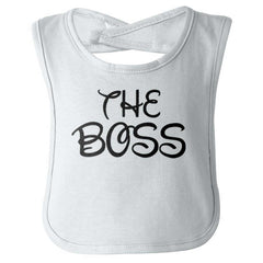 The Boss Infant Baby Bib-Direct To Garment Print-Brisco Baby