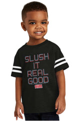 Slush It Real Good Toddler Football Jersey Tee-Direct To Garment Print-Brisco Baby