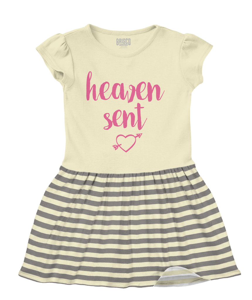 Heaven Sent Baby Striped Skirt Dress-Direct To Garment Print-Brisco Baby