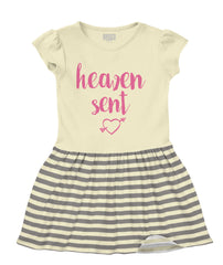 Heaven Sent Baby Striped Skirt Dress-Direct To Garment Print-Brisco Baby