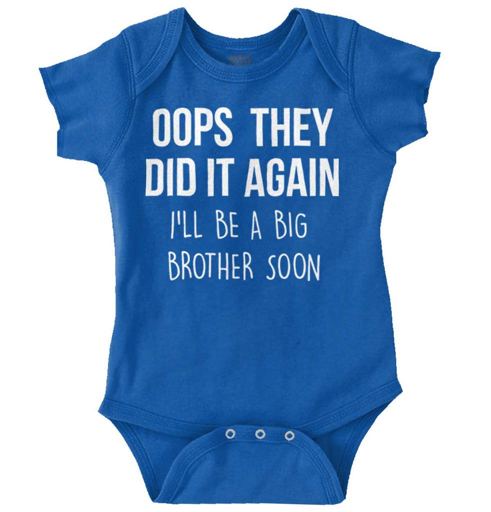 Oops They Did It Again Big Brother Romper Bodysuit-Direct To Garment Print-Brisco Baby