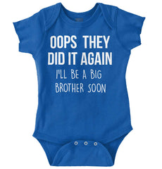 Oops They Did It Again Big Brother Romper Bodysuit-Direct To Garment Print-Brisco Baby