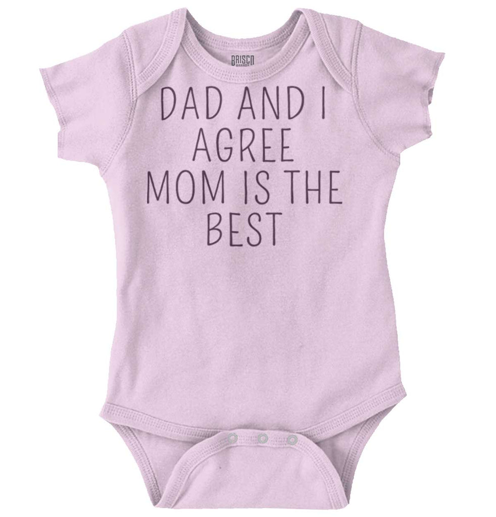 Mom Is Best Romper Bodysuit-Direct To Garment Print-Brisco Baby