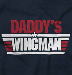 Daddy's Wingman Toddler Ruffled Trim T-Shirt-Direct To Garment Print-Brisco Baby