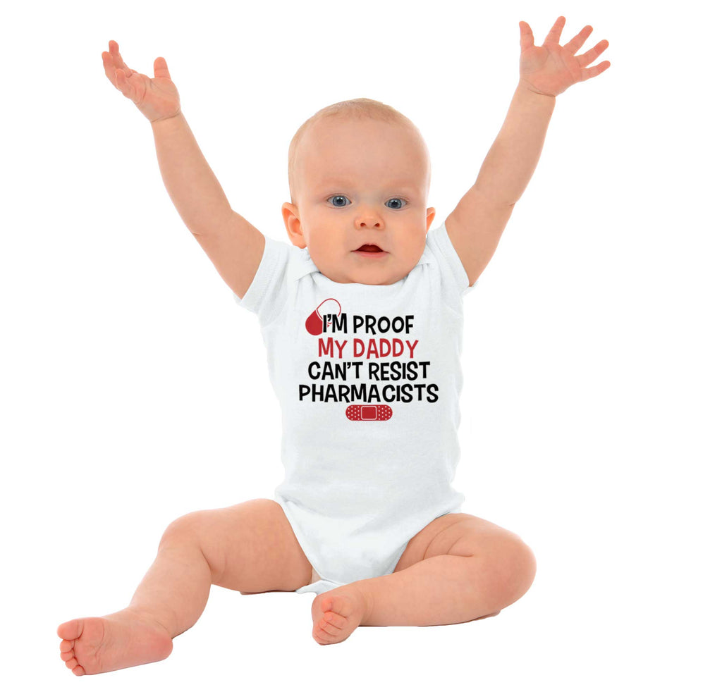 Cant Resist Pharmacists Romper Bodysuit-Direct To Garment Print-Brisco Baby