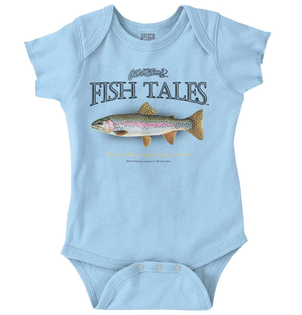 Rainbow Trout Romper Bodysuit-Direct To Garment Print-Brisco Baby