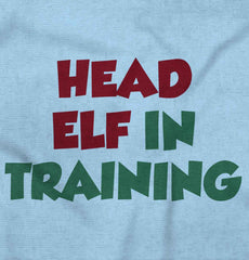 Head Elf Training Infant Toddler T Shirt-Direct To Garment Print-Brisco Baby