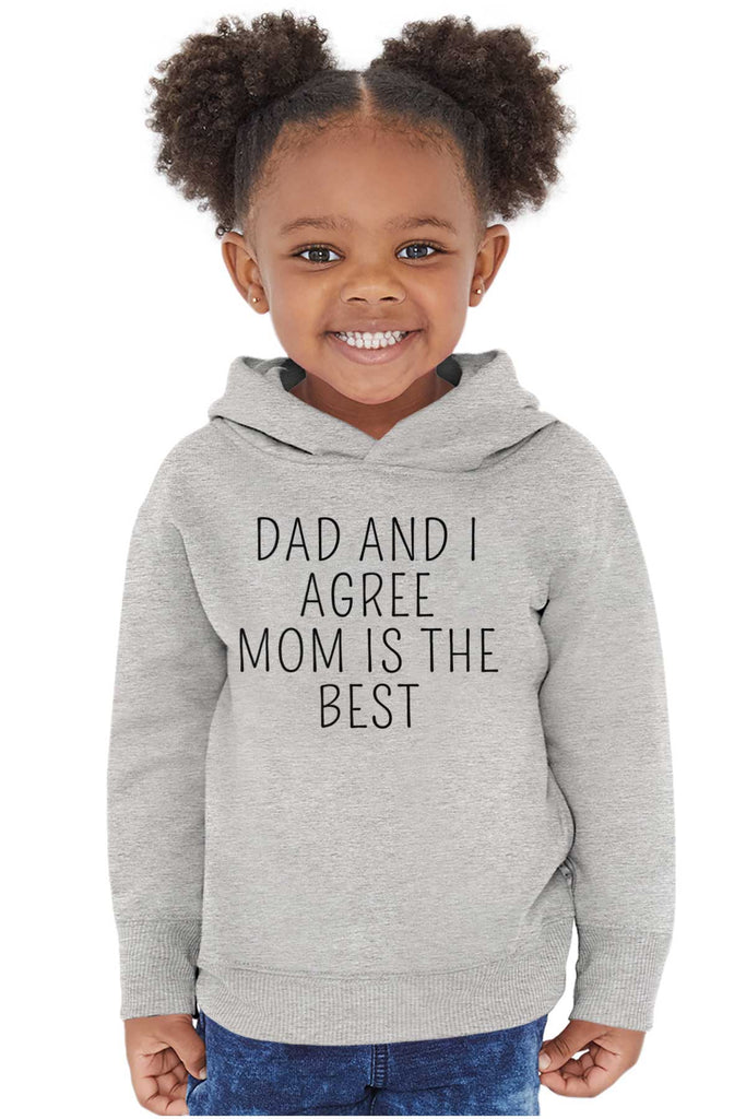 Mom Is Best Toddler Pullover Hoodie-Direct To Garment Print-Brisco Baby