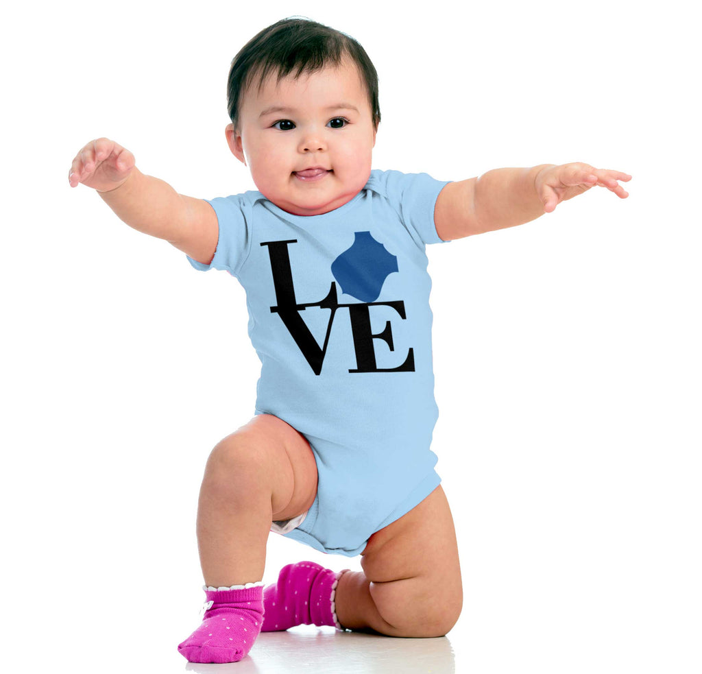 Love Badge Romper Bodysuit-Direct To Garment Print-Brisco Baby
