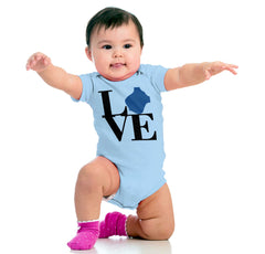 Love Badge Romper Bodysuit-Direct To Garment Print-Brisco Baby